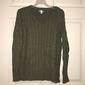 olive vneck sweater